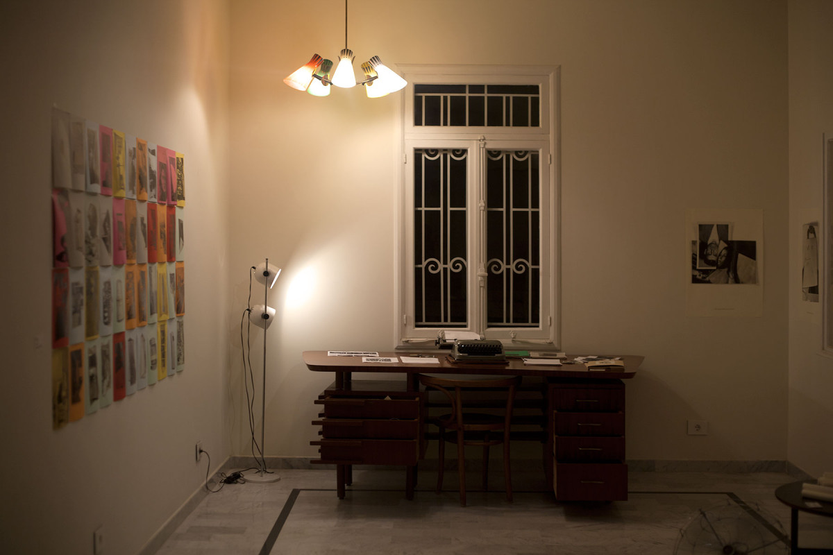 paula roush, Torn Folded Curled, installation view, Makan/ Plan Bey, Beirut September 2015