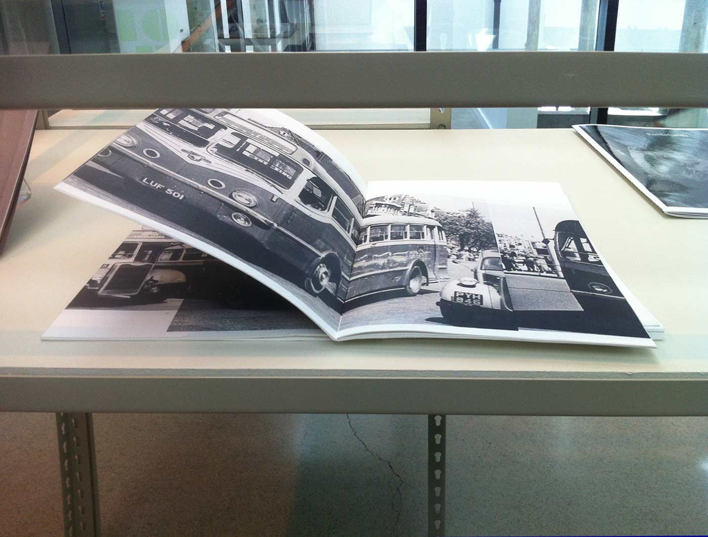 paula roush: bus-spotting + a story , exhibition views, KHIO LIBRARY, Oslo National Academy of the Arts, Oslo