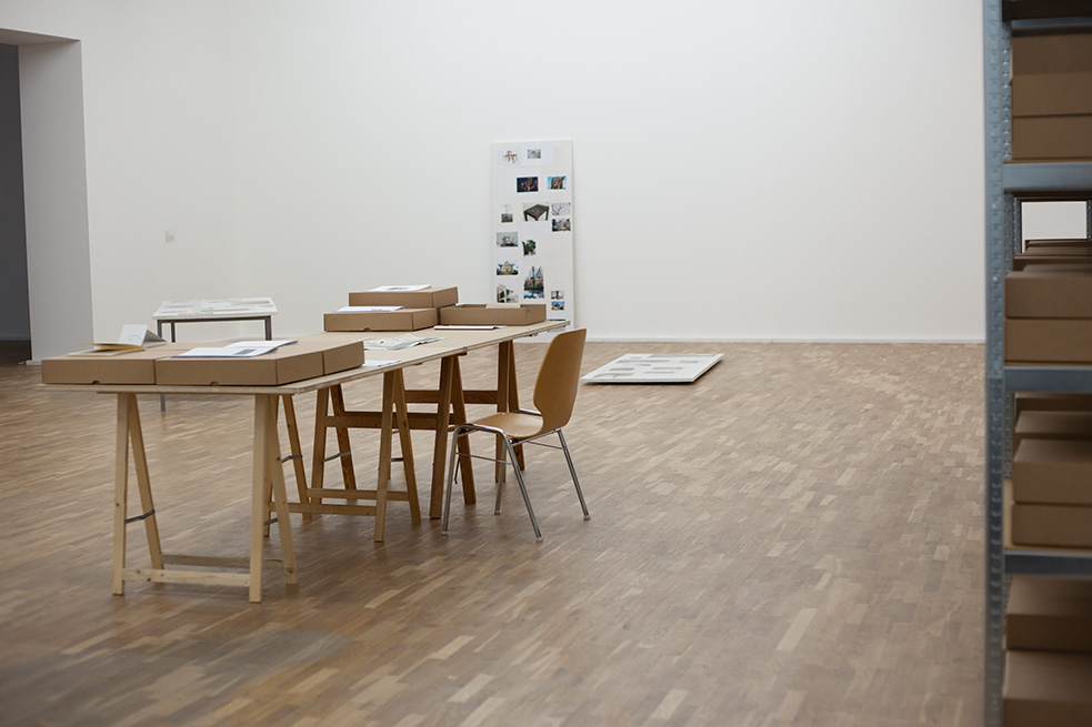 paula roush, found photo foundation: installation view at Dear Aby Warburg: What can be done with images? Dealing with Photographic Material, Museum für Gegenwartskunst Siegen, 2012–2013