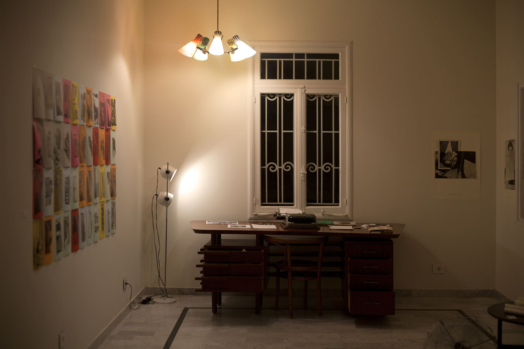paula roush: Torn folded curled (Today), exhibition view, Makan/PlanBEY, Beirut
