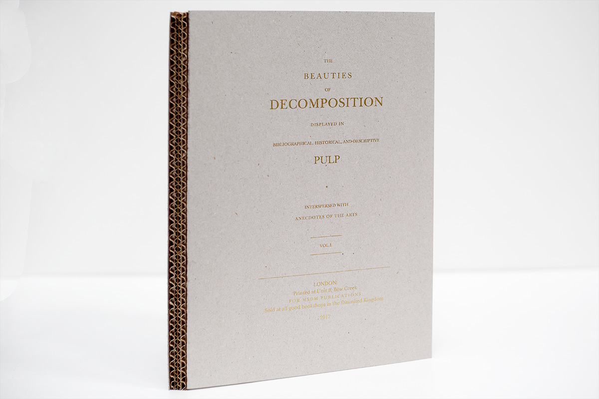 The Beauties of DECOMPOSITION Foil-stamped grey board box: 32x23cm.