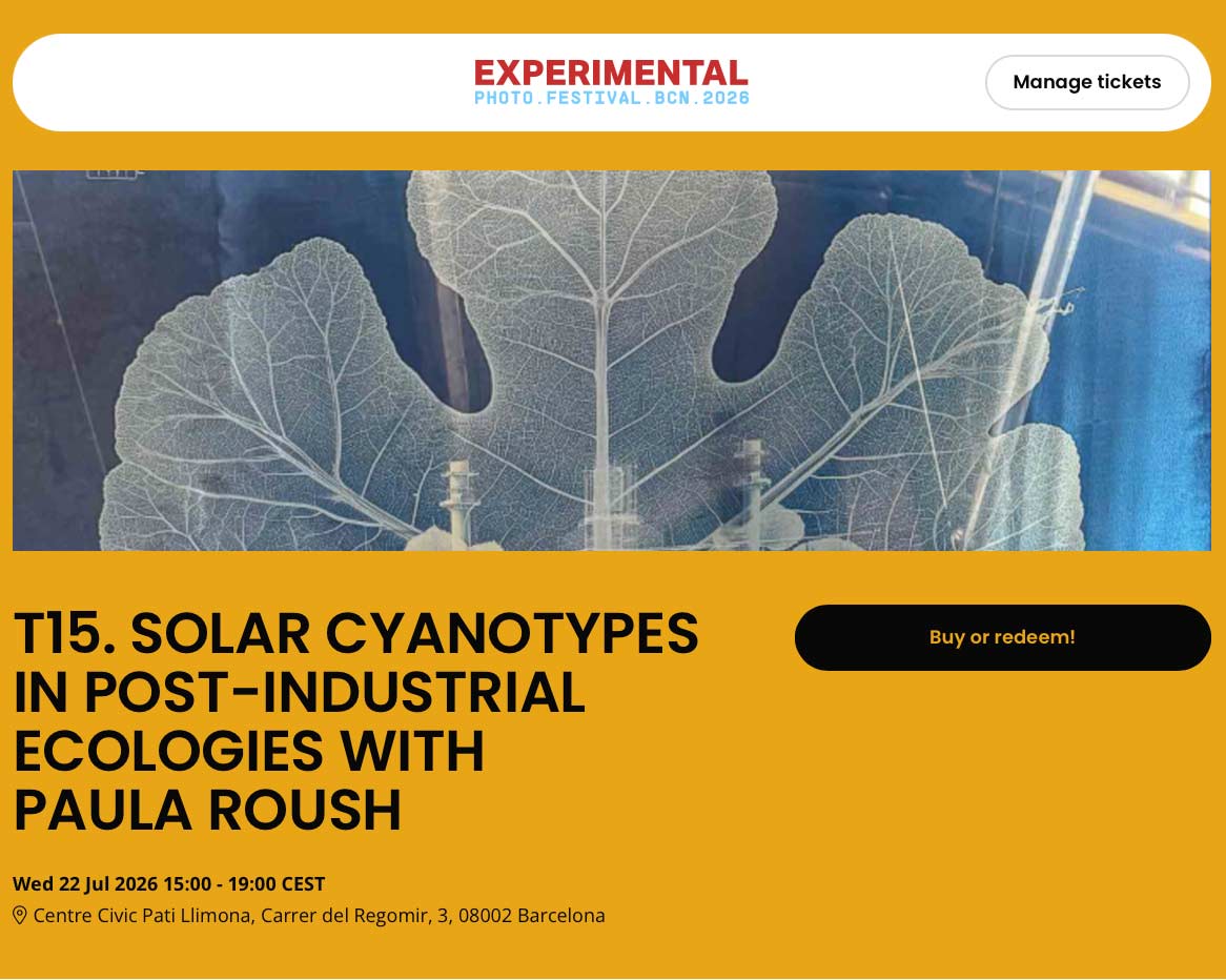 Solar Cyanotypes in Post-Industrial Ecologies. Experimental Fest 22 July 2026